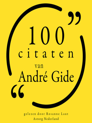 cover image of 100 citaten van André Gide
